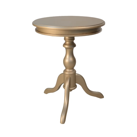 HomeRoots 493224 25 in. Champagne Manufactured Wood Round End Table