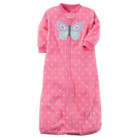 Carters Baby Girls 0-9 Months Butterfly Sleepbag Gown (Light Pink 6-9 Months)