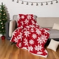thumbnail image 3 of RKSTN christmas blanket And Winter Double Layer Soft Wool Christmas Snowflake Lamb Fleece Blanket Home Sofa Bedroom Blanket, 3 of 3