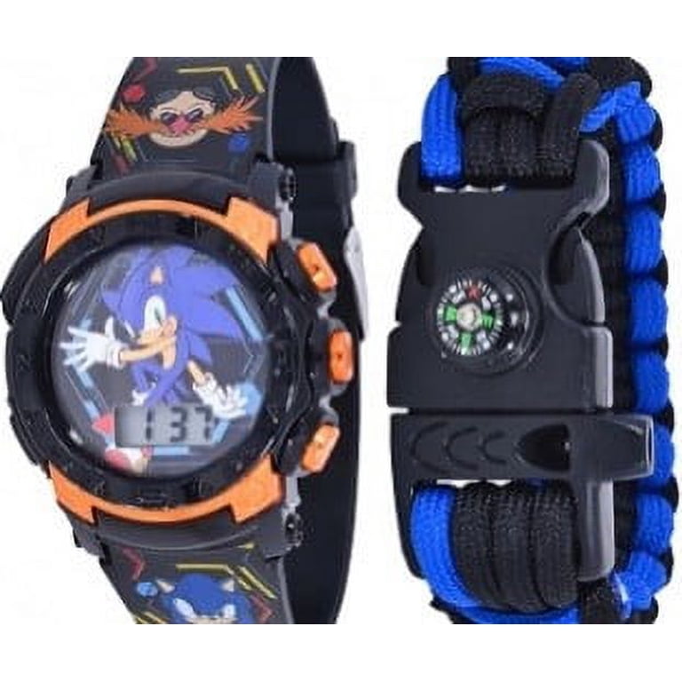 SEGA Sonic The Hedgehog LCD Kids Watch with Compass Bracelet Set photo 1