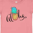 thumbnail image 4 of Inktastic Aloha- in cursive with pineapple rainbow colors Boys or Girls Baby T-Shirt, 4 of 5