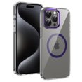 thumbnail image 2 of Magnetic for iPhone 16 Clear Case Compatible with Magsafe Military-Grade Protection Shockproof Phone Bumper,Anti-Scratch Drop Proof Anti-Fingerprint Clear Hard Back Cover Back,Purple, 2 of 9