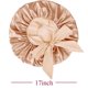 thumbnail image 2 of Capó de satén de seda para el pelo, tamaño gigante para dormir, capó de satén elástico para mujer, pelo largo y rizado trenzado (caqui), 2 of 3