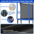 thumbnail image 4 of Jump Into Fun Trampoline 16 15 14 12FT for 5-7 Kids/ 1-2 Adults, Trampoline with Slide, Enclosure, Basketball Hoop and Ladder, 1200LBS Heavy Duty Galvanized Outdoor Trampoline for Family, 4 of 8