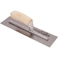 thumbnail image 3 of MARSHALLTOWN MXS56 12 x 3 inch High Carbon Steel Finishing Trowel, Curved Wood Handle, for Masonry, Concrete, Brick Laying, 3 of 6