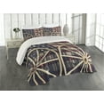 thumbnail image 2 of Ambesonne Western Quilted Coverlet 3 Pcs, Antique American Flag, King Size, Multicolor, 2 of 4