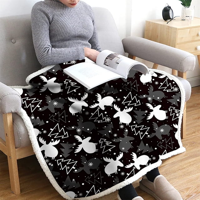 Manta navideña para adultos y bebés, cárdigan cálido, capa, manta portátil, manta de felpa suave, funda envolvente Wmkox8yii HFSH6698