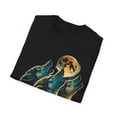 thumbnail image 2 of GOSMITH Vintage Style Three Wolf Howling at Moon Gifts T-Shirt black, 2 of 4