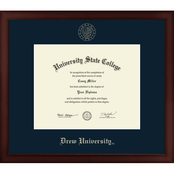 Drew University Diploma Frame, Document Size 10" x 8"