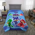 thumbnail image 1 of PJ Masks Kids Bedding Soft Microfiber Reversible Comforter, Twin/Full 72" x 86", Blue, 1 of 4