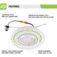 thumbnail image 4 of 6 Inch LED Recessed Light, Swivel Retrofit Can Downlight, Dimmable Directional Ceiling Light, CRI 90, 15W (110W Replacement), 1060 Lm, 5000K (Daylight), ETL, Energy Star, 6 Pack, 4 of 5