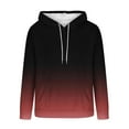 thumbnail image 5 of YueHuiYing Gradient Color Sweatshirt Mens Color Pullover Casual Lightweight Long Sleeve Drawstring Hooded Fall Outfit With Pocket, 5 of 5