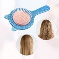thumbnail image 6 of 1pc Women Cat's Ears Air Cushion Hair Brush for Straight Curly Thin Hair Blue ABS TPR, 6 of 6