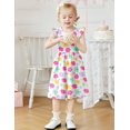 thumbnail image 5 of Arshiner Toddler Dress Girls Summer Ruffle Sleeve Backless Dresses Casual Sundress with Pockets, 5 of 6