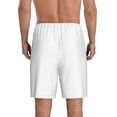 thumbnail image 3 of Daiia White Mens Woven Stretch Pajama Short,Short Pajama Pants-Medium, 3 of 9