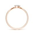 thumbnail image 2 of ANGARA Natural Pear Diamond Wave Shank Solitaire Ring in 14K Rose Gold for Women (Size-5x3mm| Color-H| Clarity-SI2) | April Birthstone, Anniversary, Jewelry Gift for Women | Natural Diamond Ring, 2 of 9