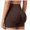 Brown, variant on HCNTES Workout Biker Shorts Women High Waisted Tummy Control Spandex Booty Volleyball Shorts for Yoga Dance (Wine,L)
