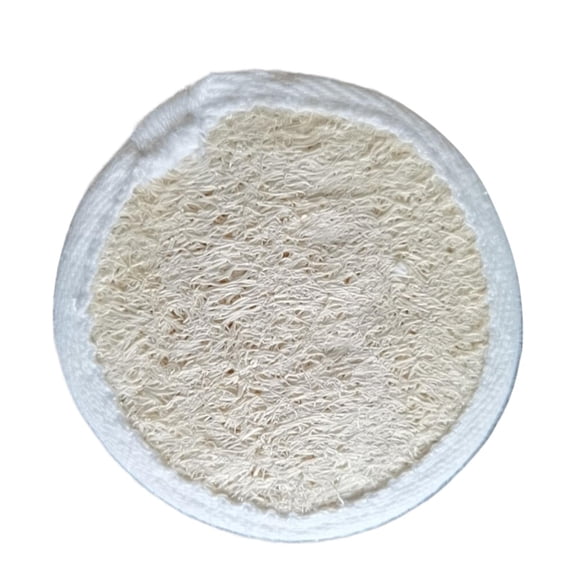 BIZHUA the Loofah Is Used for Washing the Face. the White-Edged Loofah Round Slices Have A Diameter of 8Cmloofah Shower Body Exfoliator Sponge Washing Bath Pad Natural Bathroom Products