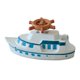 thumbnail image 1 of Modelo de barco de resina, decoración, decoración de escritorio, figura de barco con volante, idea de regalo, decoración de sala de estar, decoración Blanco, 1 of 9