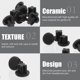 thumbnail image 3 of 10 pares de tapones antipolvo para auriculares de 3,5 mm y puerto tipo C para teléfonos Android, portátiles y PC (negro), 3 of 5