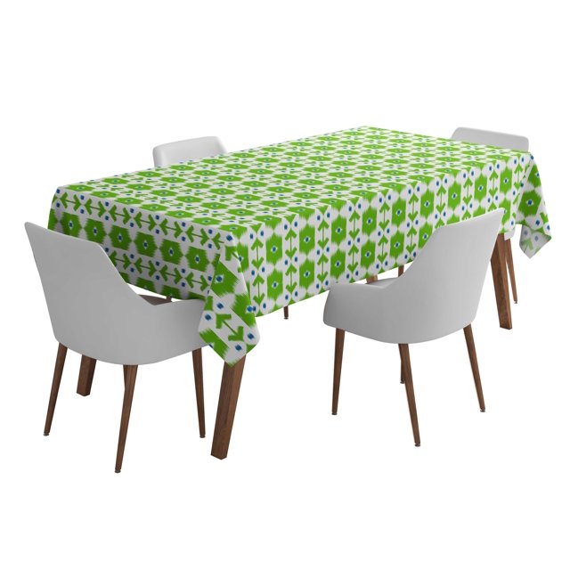 Vargottam Indoor/OutdoorTablecloth58x58 InchSquareTablecloth Waterproof PatioTableCloths- Spring/SummerTableCovers for Backyard RectangularTable/BBQs/Picnic -Light Green