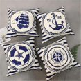 thumbnail image 2 of Set of Ocean Navigation Pillow Cases, Throw Cushion Cover Cotton Linen Pillowcase Home Decoration,45x45cm, 2 of 4