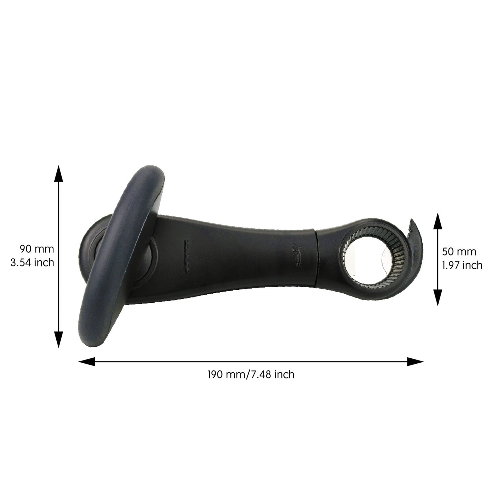Multifunctional Can Opener: Constructed From Stainless Steel With An Ergonomic Design; Features Side Cutting Technology That Creates Smooth Edges With No Cuts.