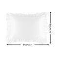 thumbnail image 5 of PiccoCasa 2Pcs Satin Pillowcases Ruffled Pillow Shams, Standard/Queen White, 5 of 9