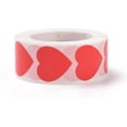 thumbnail image 2 of 2 rollos de 1000 pegatinas de papel con forma de corazón, 25 x 24 x 0,1 mm, rojas, para bodas, manualidades, álbumes de recortes, regalos decorativos, fiestas, sobres, sellos, embalajes de regalo., 2 of 4