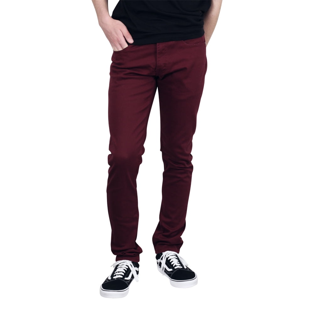 maroon skinny jeans mens