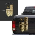 thumbnail image 2 of Dont Tread On Me Gadsden Flag Distressed American USA US Flag Truck Tailgate Vinyl Decal Compatible with most Pickup Trucks 1776 Betsy Ross Flag Decal (11" x 20", Gold (Metallic)), 2 of 8