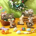 thumbnail image 6 of Virelaxpo 6-Piece Wooden Easter Happy Bunny Table Decor, Festive Desktop Ornaments for Seasonal Home Decoration, Cute Wooden Figurines for Holiday Display, 6 of 6