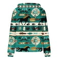 thumbnail image 5 of Hilzaten Womens Hoodies Casual Long Sleeve Drawstring Print Loosse Kangaroo Pocket Womens Pullover Sweatshirt, 5 of 5