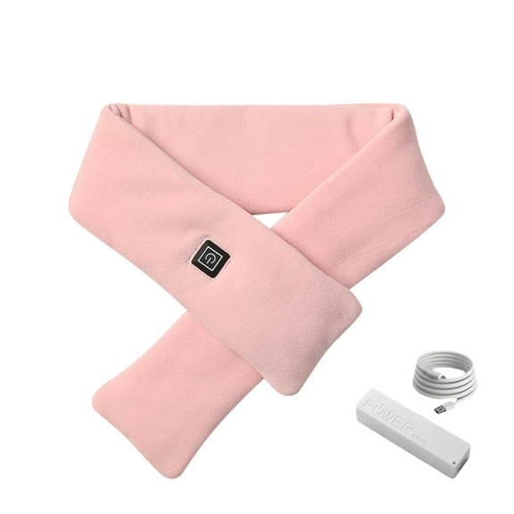 FADAACAI Winter Cold Proof Couple Solid Scarf USB Charging Heating Warm Scarf (with Battery ) Multi-color One Size Clearance!