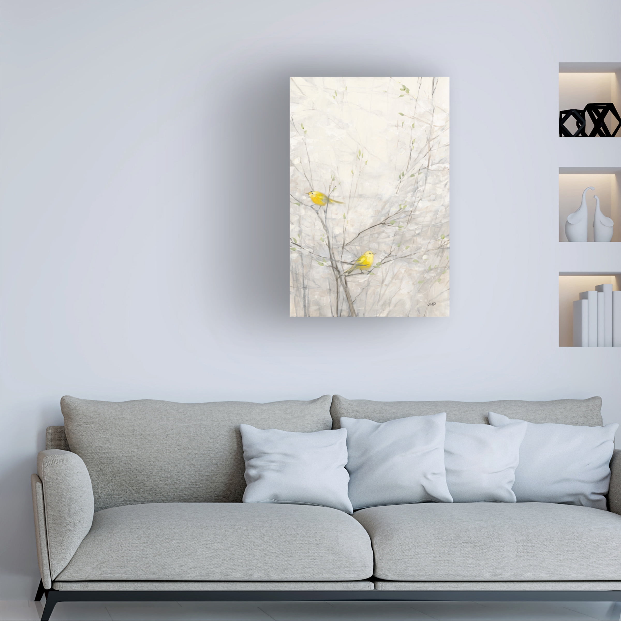 Julia Purinton 'Birds in Trees II' Canvas Art