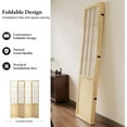 thumbnail image 4 of 5.6FT Room Divider and Folding Portable Partition Screen, Chinese Japanese Shoji Style for Room Separation - 4 Panel (Natural), 4 of 8