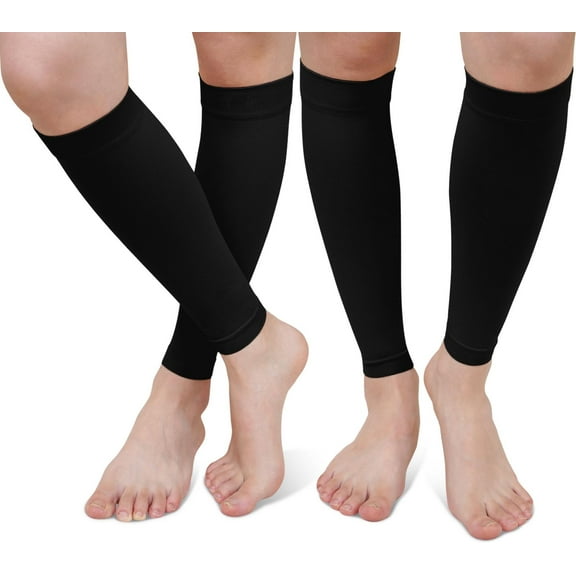 Compression Calf Sleeves for Men & Women, PUTUO 20-30 mmHg Circulation Compression Leg Sleeve, Best for Running, Athletics, Pregnancy, Travel and Daily, 2 Pairs