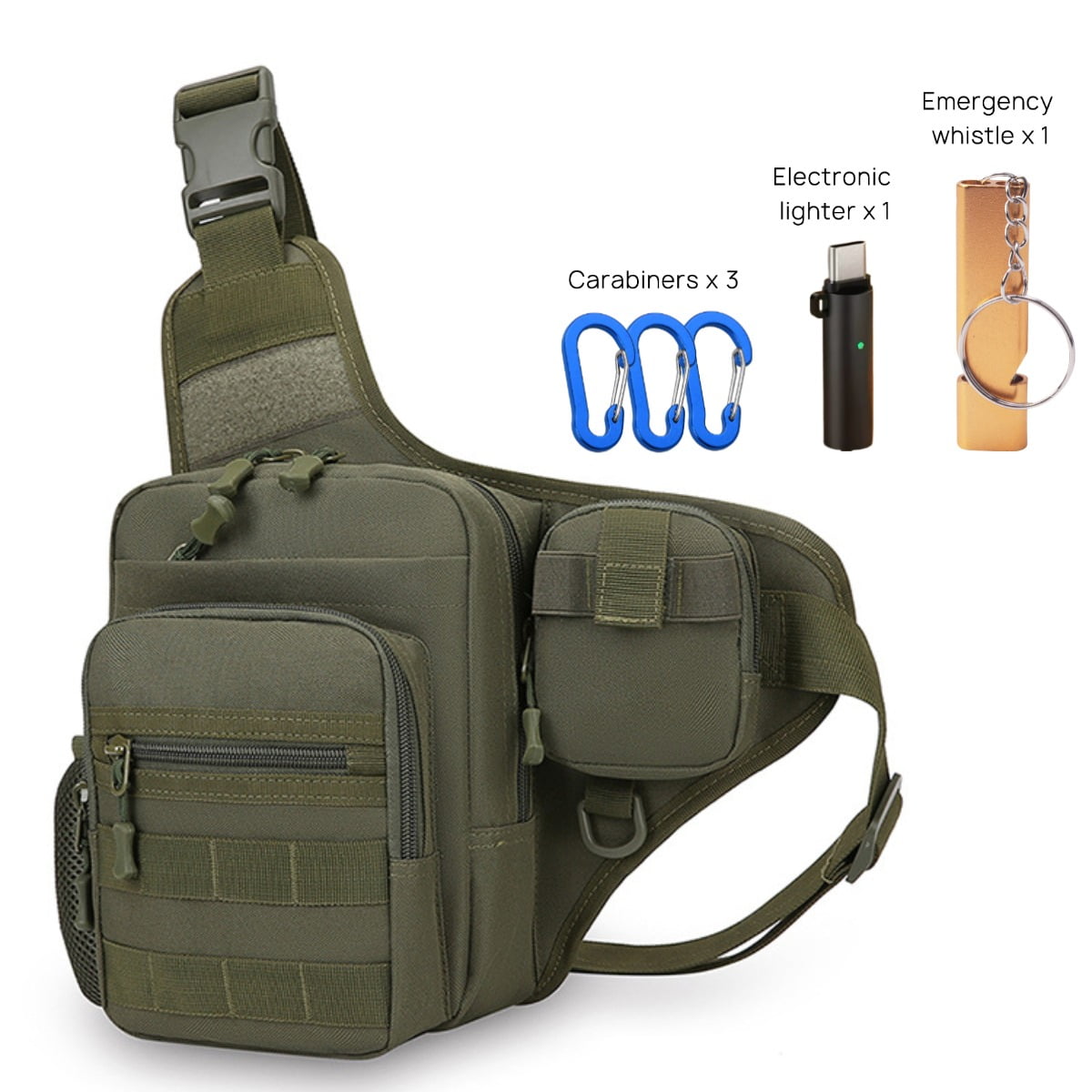 Camping Climbing Bag Chest Pouch For Men Cycling Hiking Travel Outdoor Sport Tactical Crossbody Molle Fishing Waist Fanny Pack