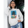 thumbnail image 2 of Pastell Sunflower Woman Sweatshirt Women's -Hulya Ozdemir Designs, Female XX-Large, 2 of 4