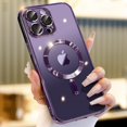 thumbnail image 1 of New Magsafe Clear Magnetic Case For iPhone 15 14 13 12 11 Pro Max Plus Plating Silicone Dust-Proof Net Shockproof Protect Cover, 1 of 7