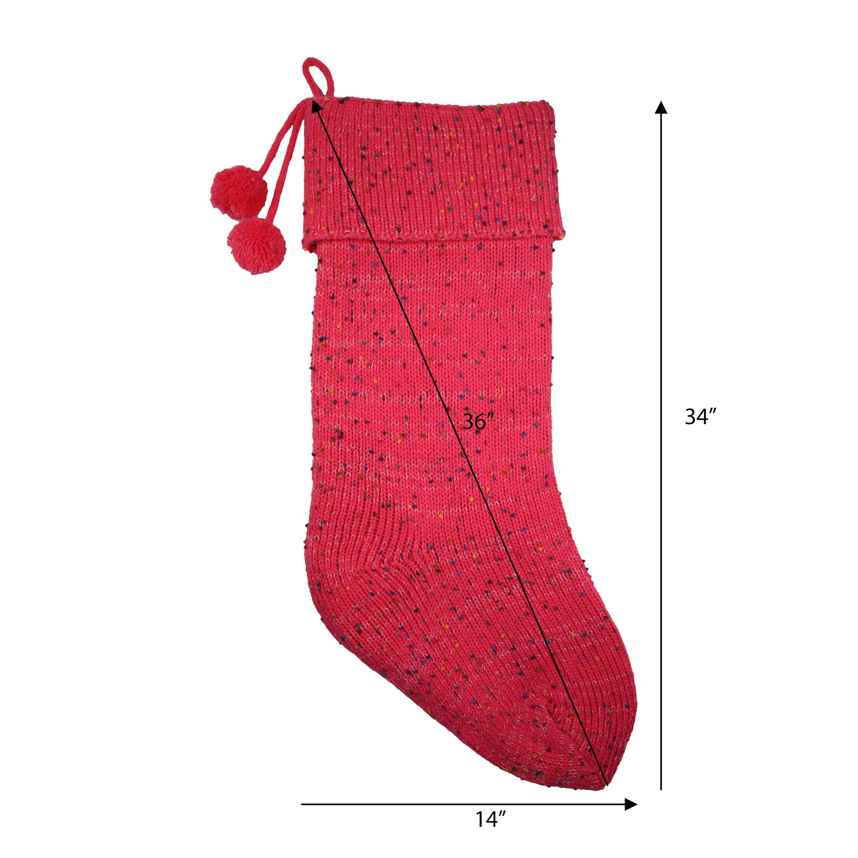 onder spoelen Inconsistent Holiday Time Jumbo Pink Knit Stocking, 36" - Walmart.com