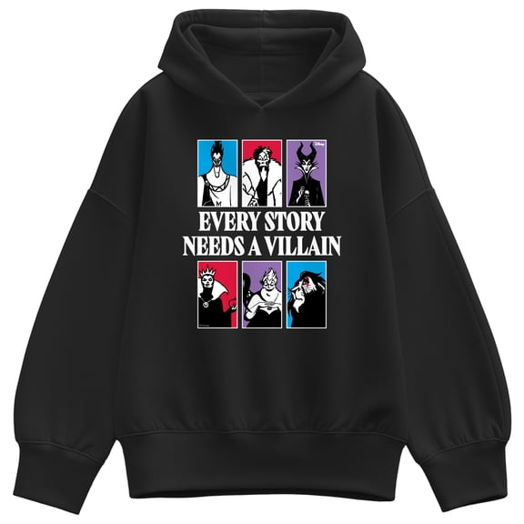 Disney - Story Needs Villain - Women's Oversized Fleece Hoodie Sweatshirt