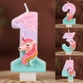 thumbnail image 2 of Xiao Hang 0-9 Number Cartoon Unicorn Digital Candles for Kids Birthday Party Festival Cake Decoration Atmosphere Props Fun Themed Candle, 2 of 10