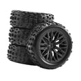 thumbnail image 5 of Kuntesetty 4Pcs 1/18 RC Car Wheels and Tires RC Car Part, High Performance Portable Easy to Black, 5 of 9