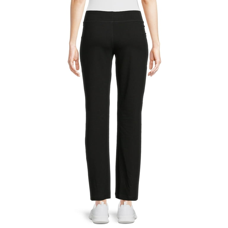 Athletic Works Women's Relaxed Fit Dri-More Core Cotton Blend Yoga Pants  Available in Regular and Petite : : Clothing, Shoes & Accessories
