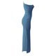 thumbnail image 3 of SAYOO Vestidos Largos para Mujer, Adulto Color Sólido Sin Mangas Un Hombro Plisado Abertura Lateral Slim Fit Vestido Femenino SAYOO  Moda, 3 of 5