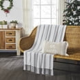 thumbnail image 5 of VHC Brands Christmas Decorations for Living Room Couch Sofa Bedding Grace Grain Sack Stripe Woven Throw 50x60, 5 of 5
