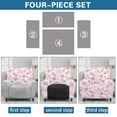thumbnail image 6 of HELLHERO Cherry Blossom Print Recliner Chair Covers Lazyboy Recliner Couch Covers That Stay in Place Sofa Cover for Reclining Sofa, Pink, 6 of 8