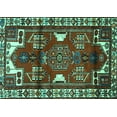 thumbnail image 1 of Ahgly Company Indoor Rectangle Persian Turquoise Blue Traditional Area Rugs, 7' x 10', 1 of 4