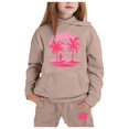 thumbnail image 2 of Girls Outfit Sets Girls Sets Child Toddler Boys Girls Long Sleeve Solid Warm Hoodie Pullover Tops Pants Kids Outfits Sweat Suit, 2 of 4